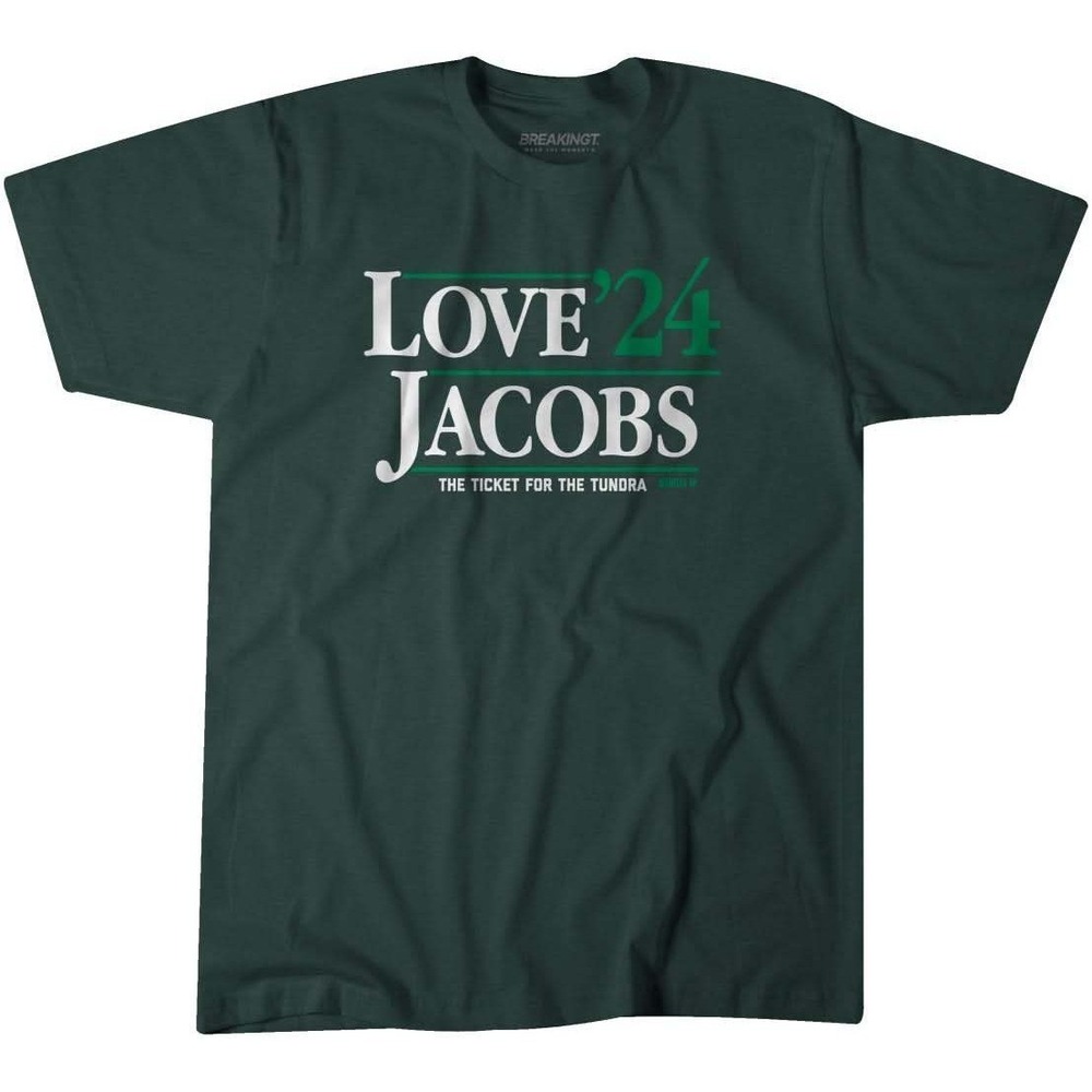 NFL Green Bay Packers Football Love Jacobs 24 Green T Shirt Men's‎ Size L NWT